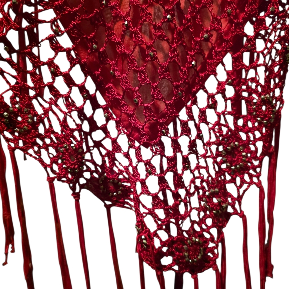 ♥️NEW Halter Tie Top Sparkles, Fringe - Picture 7 of 12